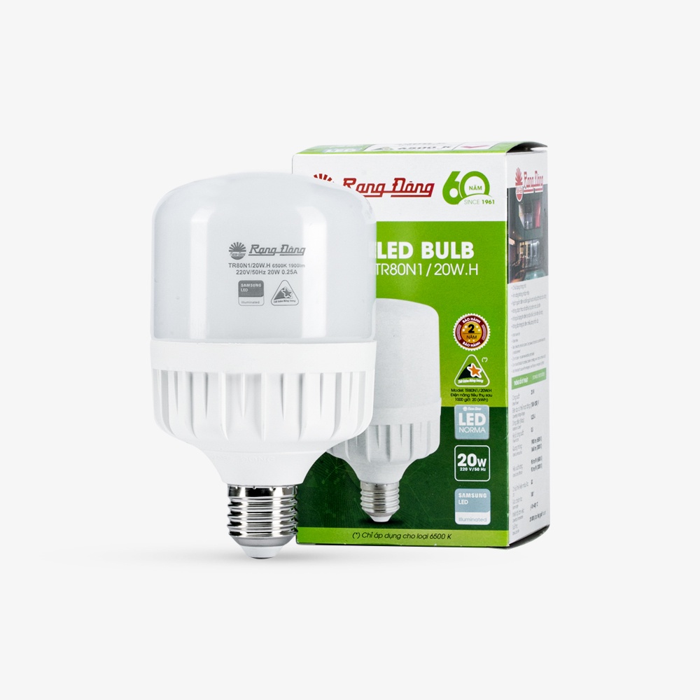 Bóng đèn led trụ 20w Rạng Đông