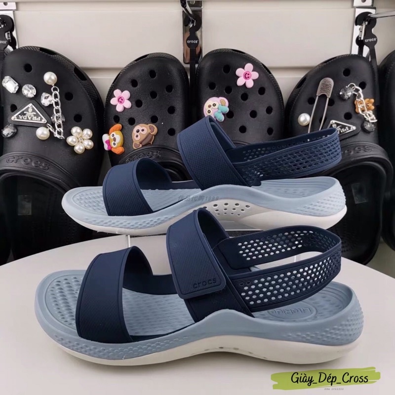 SANDAL CROCSS LITERIDE PCAER 360 CHO NỮ MÀU NAVY HÀNG FULL HỘP