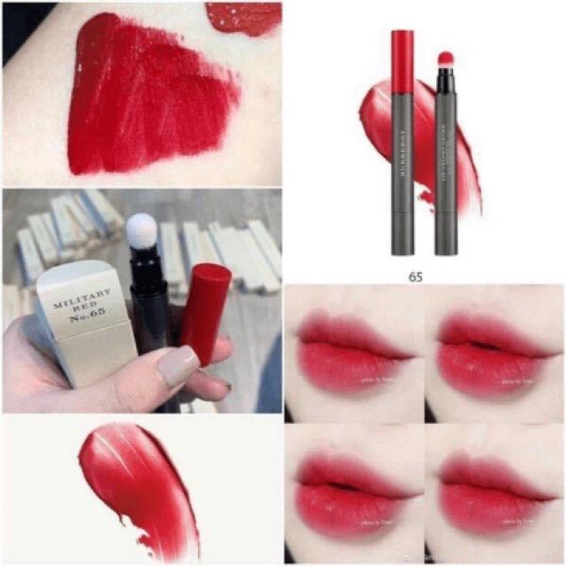 Son đầu chổi lông BUBERRY LIP VELVET CRUSH màu: 16 - 52 - 65