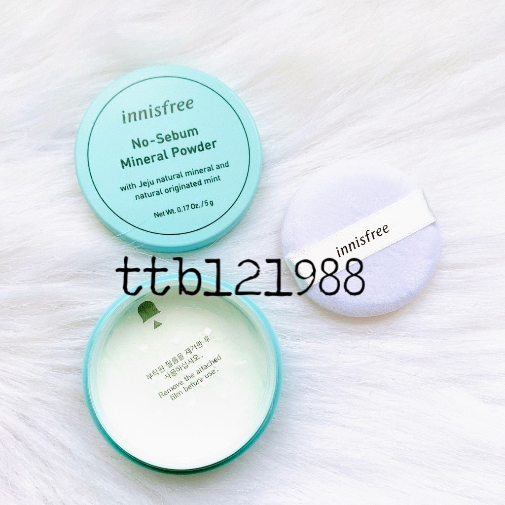 Phấn Phủ Bột Kiềm Dầu Innisfree No-Sebum Mineral Powder - Mineral Color Powder [Có Màu - Không Màu] | BigBuy360 - bigbuy360.vn