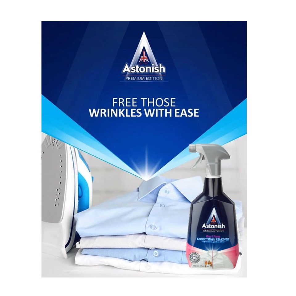 Bình xịt tẩy vết bẩn cổ áo và trên vải Astonish C6910