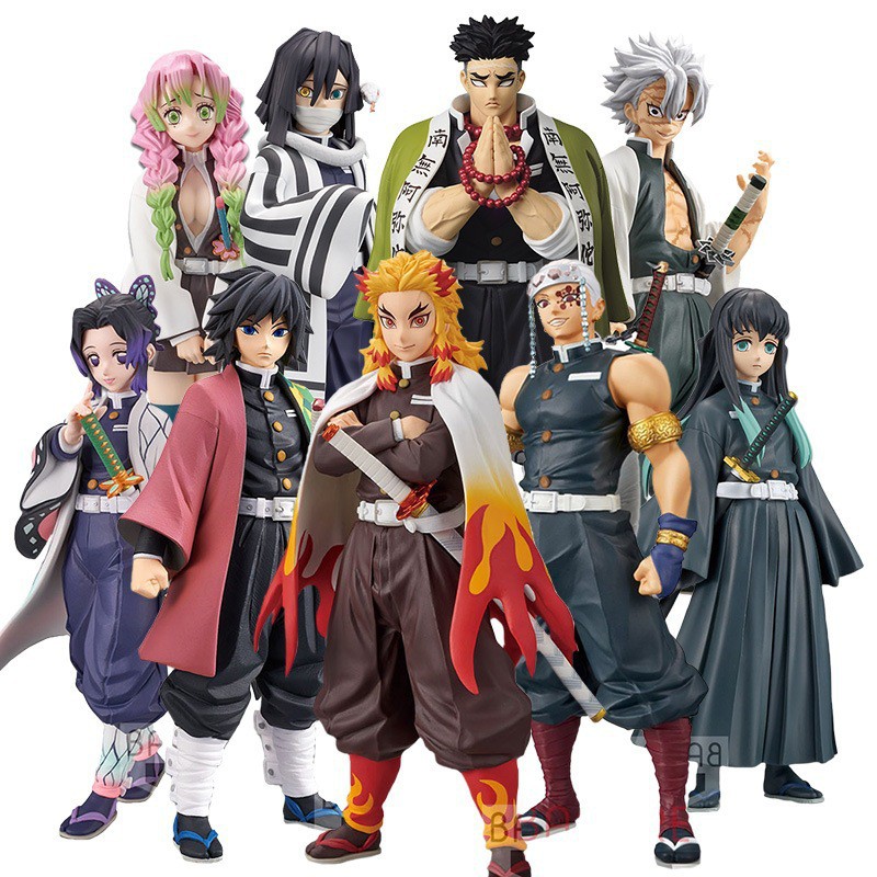 (Color box)Anime Demon Slayer Devil's Blade Hình Yoshiyuki Purgatory A C Nhiệt độ mặt đất Hình ảnh Sadako Sumijiro Figrine và ys