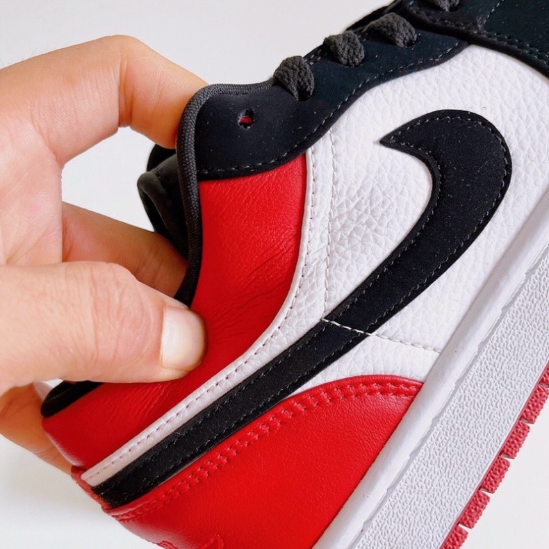 [FREE SHIP] Giày Sneaker Cổ Thấp - Jordan 1 Low Black Toe Đen Đỏ Fullbox | BigBuy360 - bigbuy360.vn