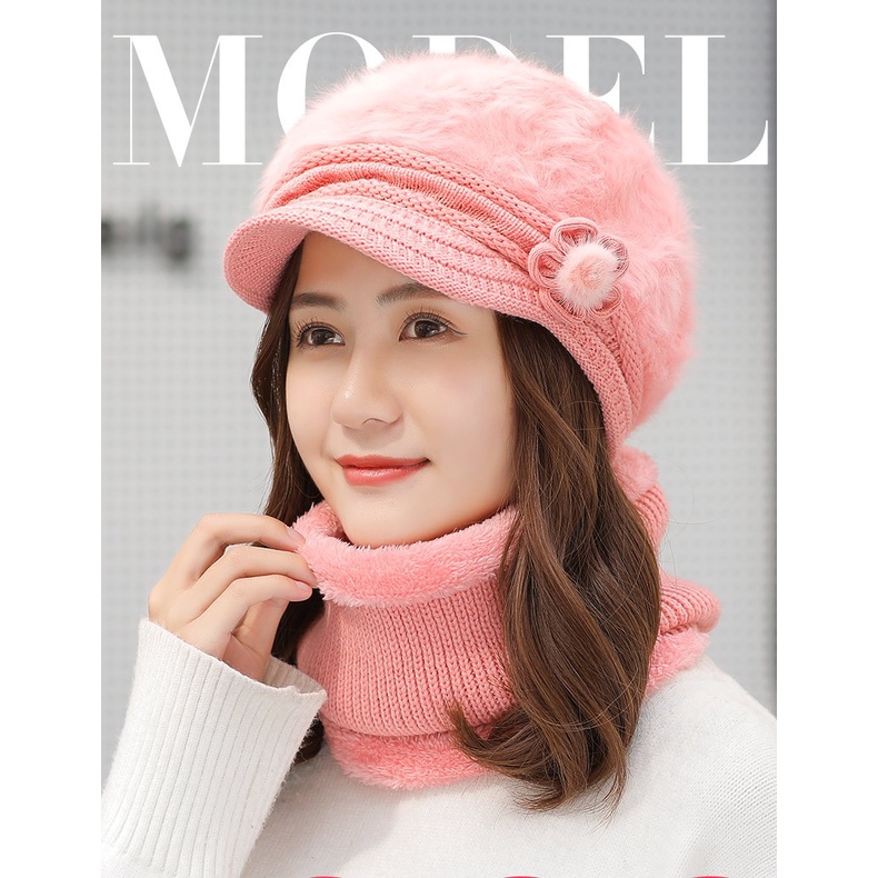 Nón len ấm áp thời trang dành cho nữ
