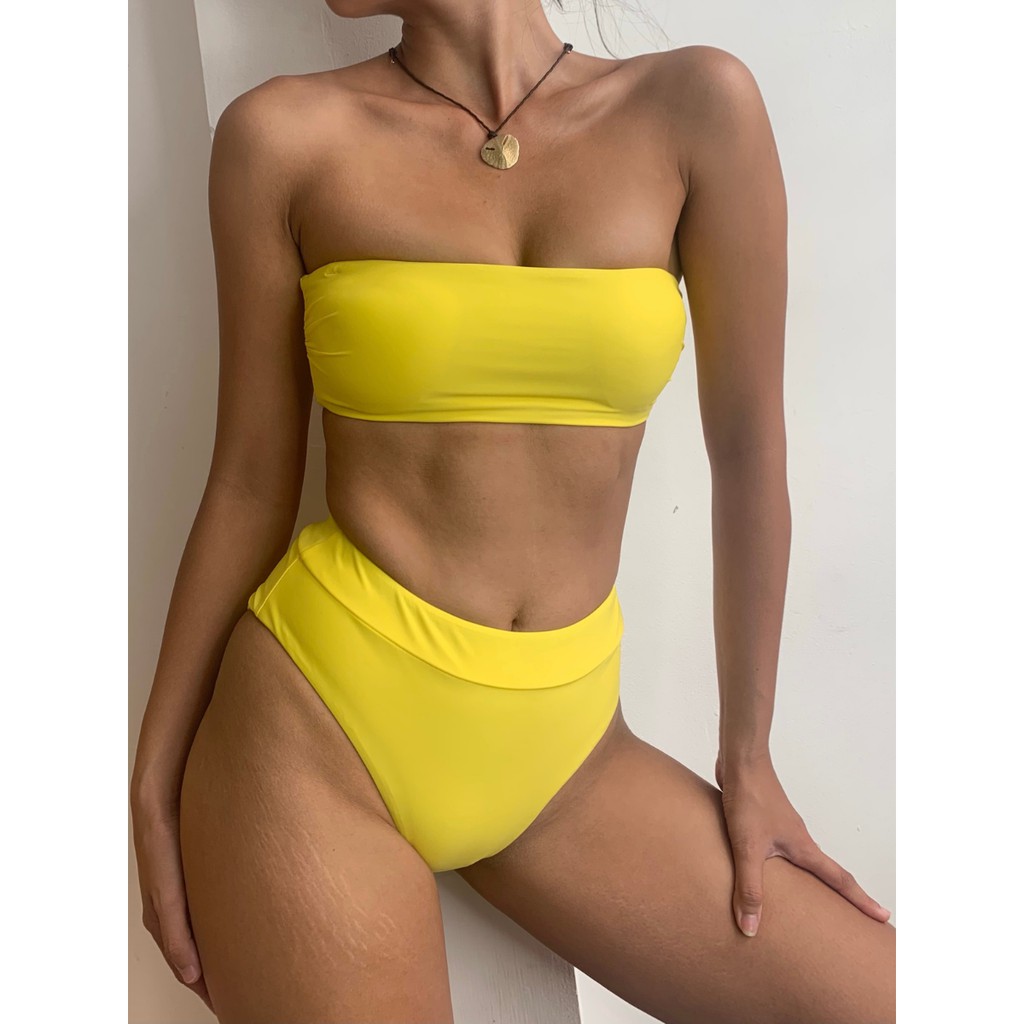 Sỉ Bikini - Bikini Hai Mảnh Cạp Cao Màu Cam | BigBuy360 - bigbuy360.vn