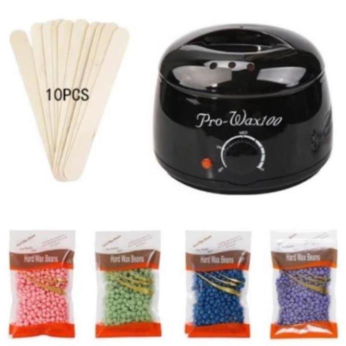  ComBo Nồi Nấu Sáp Wax Lông Và 100gr Sáp Hard Wax Beans + 10 que | BigBuy360 - bigbuy360.vn