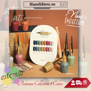 Set sơn móng tay gel cao cấp Hàn quốc estemio Chính hãng Bộ sưu tập mùa Thu Texture 8 Colors Collection