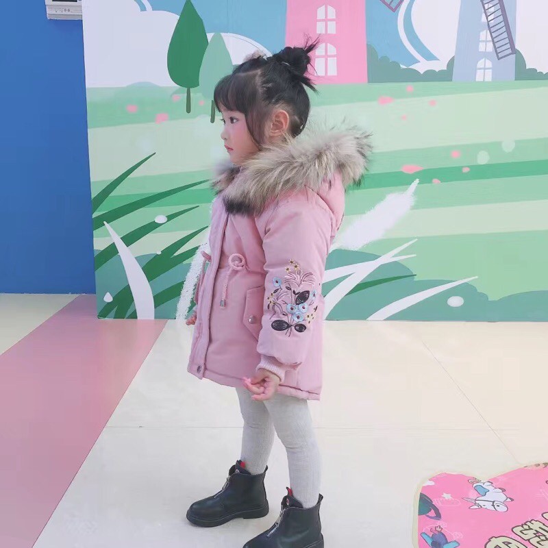 Áo Khoác KaKy Lót Lông Bé Gái 8-38kg Thời Trang BaBy Quảng Châu