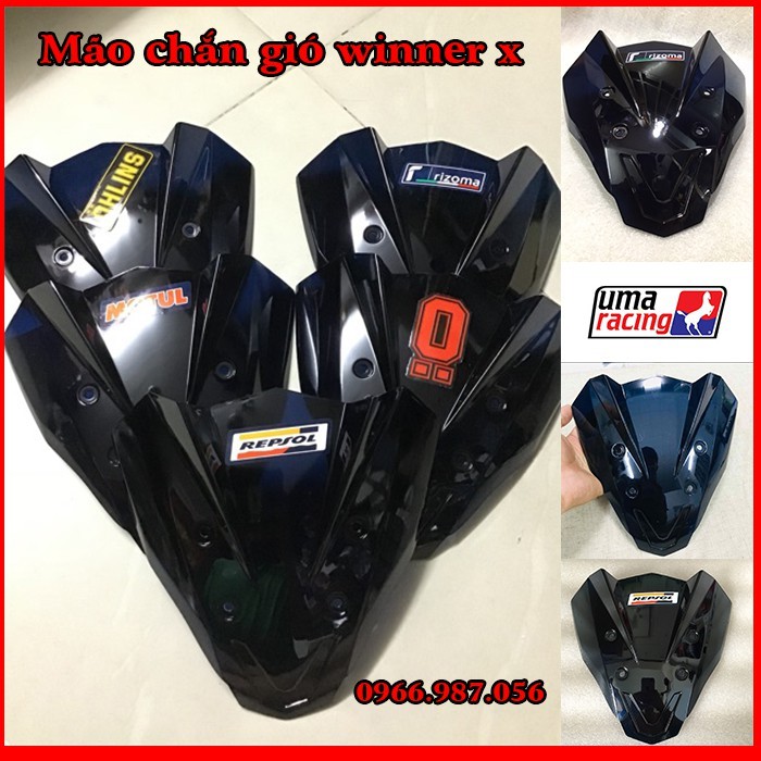 Mão Winner X Star racing mẫu 2 sừng_tặng kèm 1 tem dán umaracing_hàng đẹp nhựa ABS