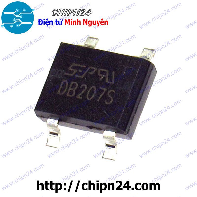 [4 CON] Cầu Diode Dán DB207S 2A 1000V SMD SOP-4 (2A dán)