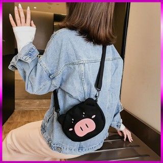 Túi xách hình heo dễ thương , túi xách mặt ỉn siêu cute, túi xách vải canvas heo con cute