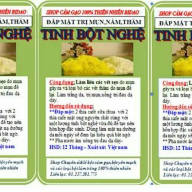 Tinh bột nghệ (100gr)