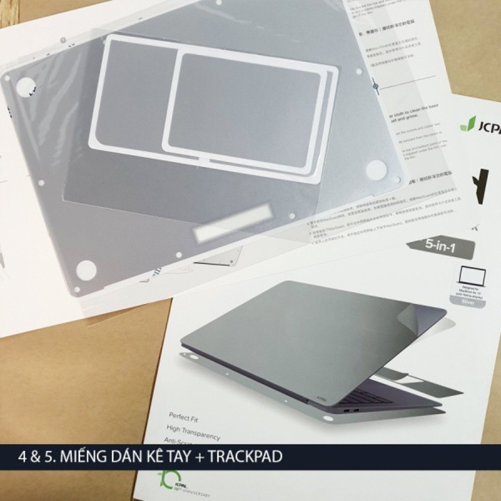 Bộ Dán Macbook Full JCPAL 5 in 1 Màu Bạc | BigBuy360 - bigbuy360.vn