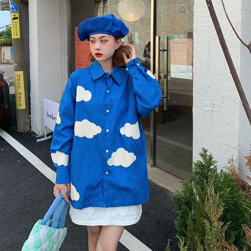 Áo Sơ Mi Tay Dài Phong Cách Retro Thời Trang Mới 2022 Dành Cho Nữ