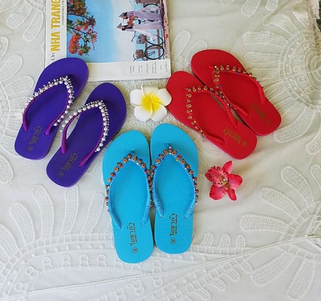 Dép Nữ Xỏ Ngón Dép Tông Nữ Quai Đính Ngọc/ Sò Ốc Sang Chảnh Size 35-38 - Hàng Thái Lan - Lucky Girl shop