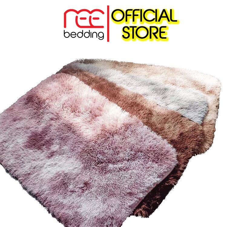 Thảm chùi chân lông loang REE Bedding TLL17 trải sàn phòng ngủ, phòng khách chống trượt kích thước 40x60