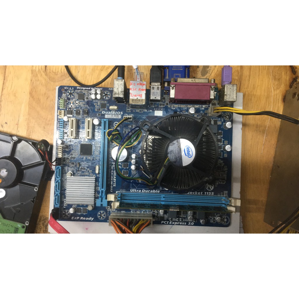 [Mã 1911ELSALE hoàn 7% đơn 300K] Mainboard GA-H61M-DS2 chạy 1 khe ram | BigBuy360 - bigbuy360.vn