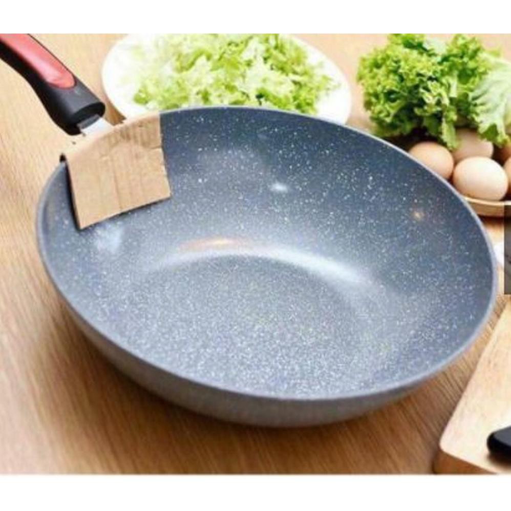 (Tổng Kho Gia Dụng) Chảo vân đá Ceramic đường kính 32cm ( dùng được các loại bếp cả bếp từ) (gia dụng giá rẻ)