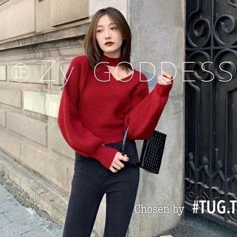 Áo len trễ vai phong cách hàn quốc, dáng rộng cổ chữ V mặc được 2 kiểu siêu xinh hàng quảng châu loại 1 | BigBuy360 - bigbuy360.vn