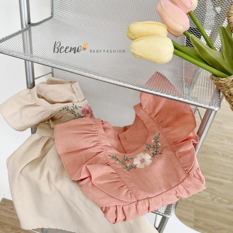 VÁY LINEN THÊU HOA NGỰC SIÊU XINH CHO BÉ