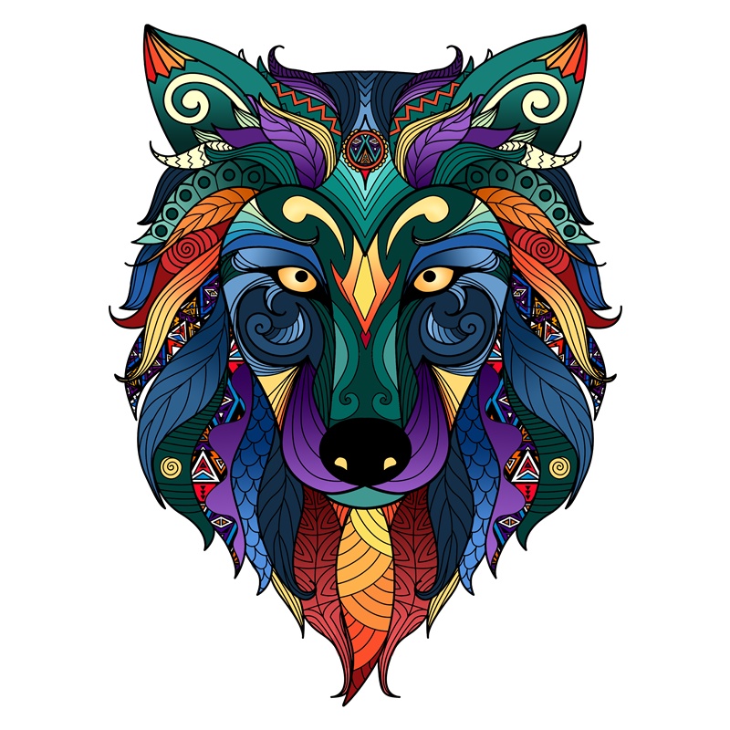 Bộ xếp hình gỗ đồ chơi Thegioipuzzle ghép hình puzzle con vật- Con Sói 002