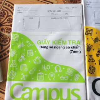 Giấy kiểm tra cấp 1 (4 ôly) - cấp 2 hồng hà, campus