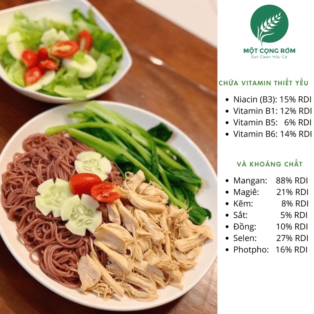 Bún gạo lứt Hoàng Minh 500gr bún gạo lứt giảm cân, bún gạo lứt đỏ, bún gạo lứt đen ăn kiêng eat clean | Một Cọng Rơm