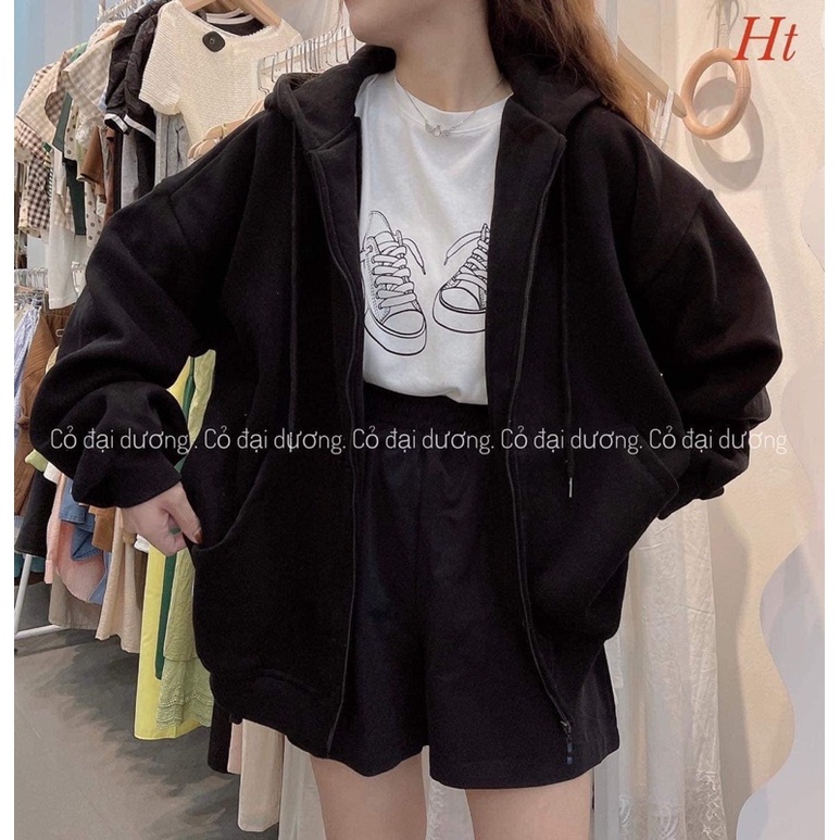 Áo khoác nỉ cotton trơn H2A867