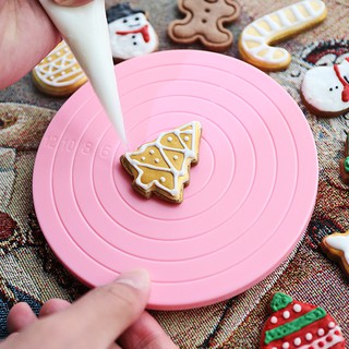 Bàn xoay 360 độ 14cm bằng nhựa trang trí bánh kem