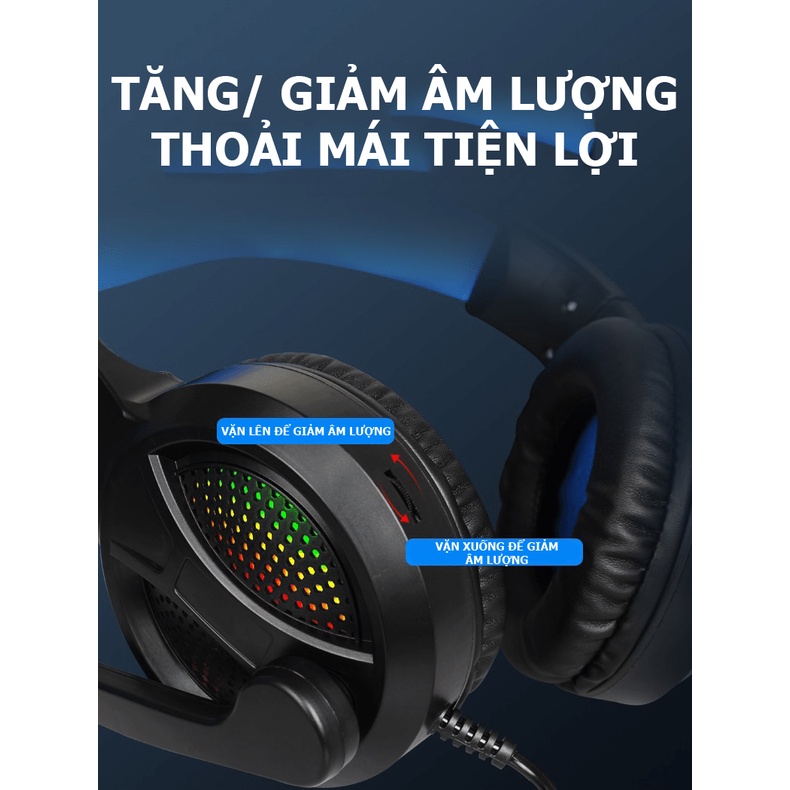 Tai nghe gaming A69 Đèn LED RGB có MIC dành cho game thủ