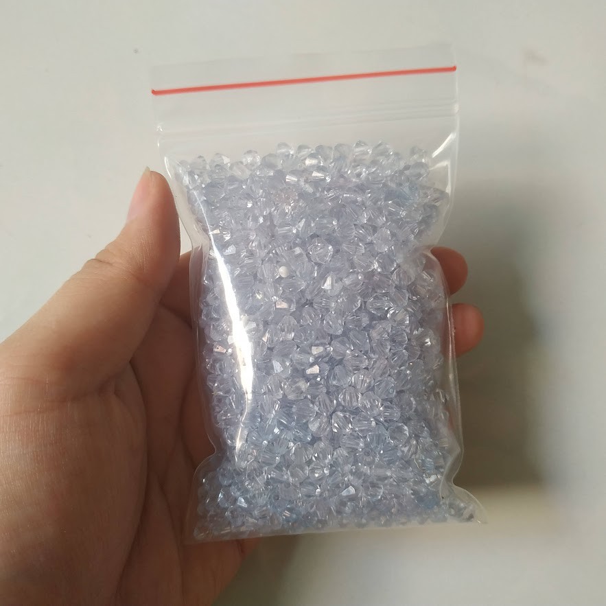 50g hạt nhựa hình thoi 5mm và 6mm - Nguyên liệu làm vòng, handmade