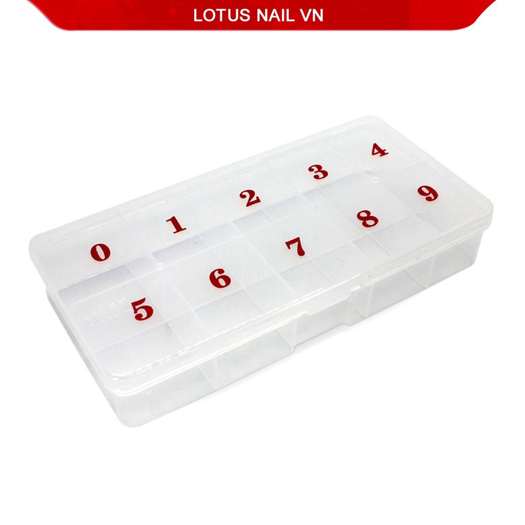 Hộp đựng móng, khay đựng phụ kiện nail 10 ô tiện lợi