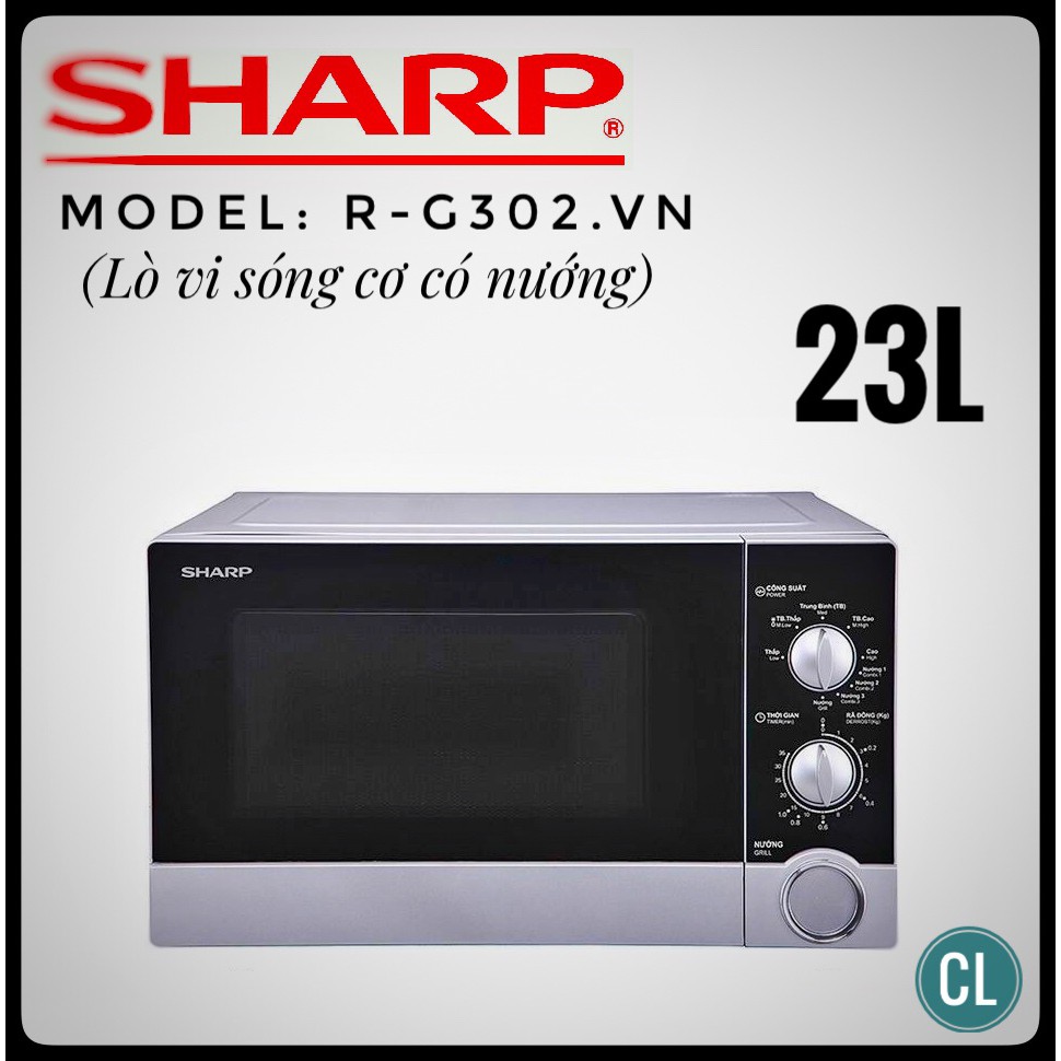 Lò vi sóng Sharp R-G302VN-S 23 lít hàng chính hãng