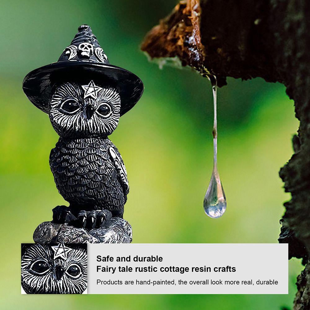 Tượng Cú Mèo Đen Trang Trí Halloween