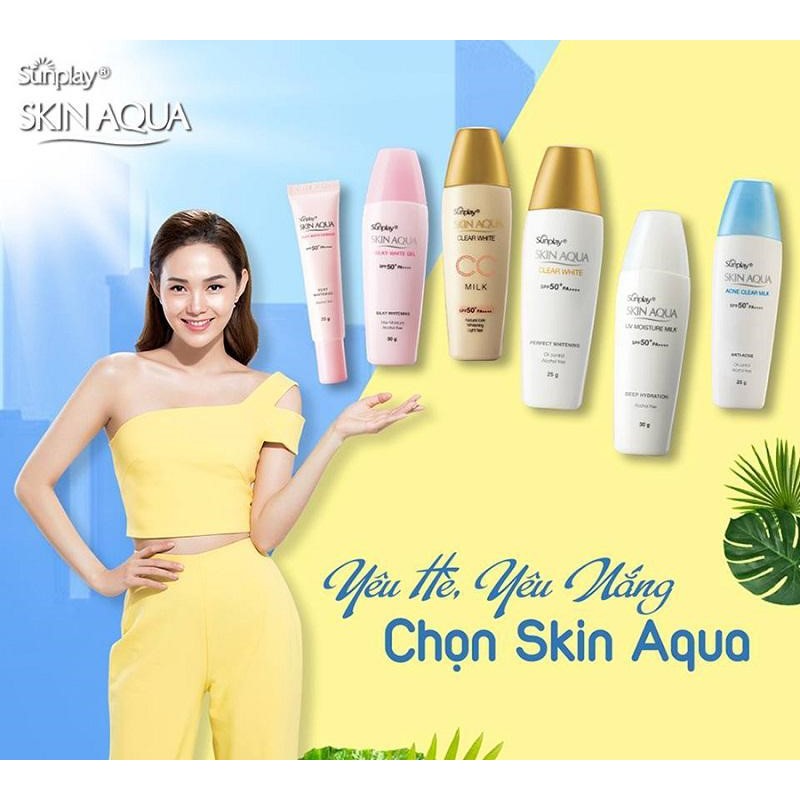 Che khuyết điểm Chống Nắng Sunplay Skin Aqua CC Milk SPF50+ PA++++ 25g (kiểm soát dầu)