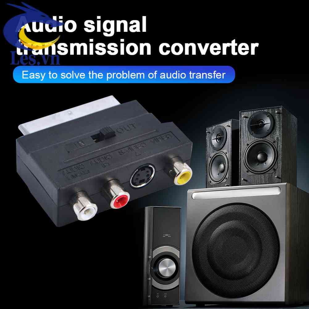 Bộ ChuyểN ĐổI Âm Thanh / Video AV S-Video Từ ĐầU CắM 21Pin SCART Sang Lỗ Cắ