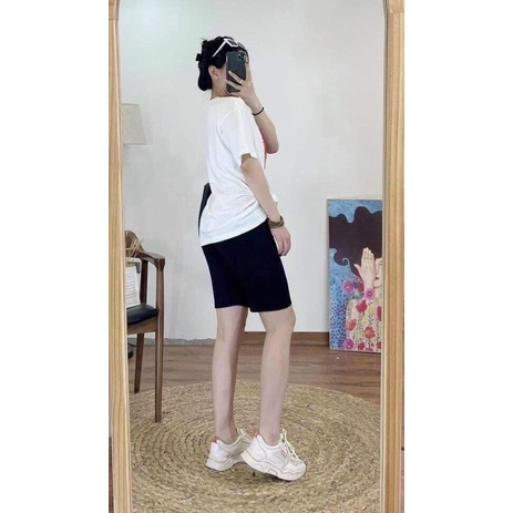 Quần legging ngố Maika nâng mông co dãn 4 chiều, quần biker lửng nữ phụ kiện thời trang