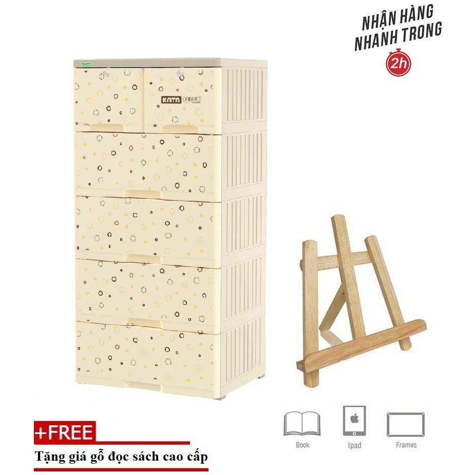 Tủ nhựa KATA 5 tầng ( 60cm x 48cm x 124cm )- MUA KÈM CA CÁCH NHIÊT 500 ML GIÁ 0 ĐỒNG | BigBuy360 - bigbuy360.vn
