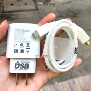TRỌN BỘ SẠC+ CÁP LG V60/ Velvet CHÍNH HÃNG, HỖ TRỢ USB PD 25W MỚI NHẤT, CHUẨN EU