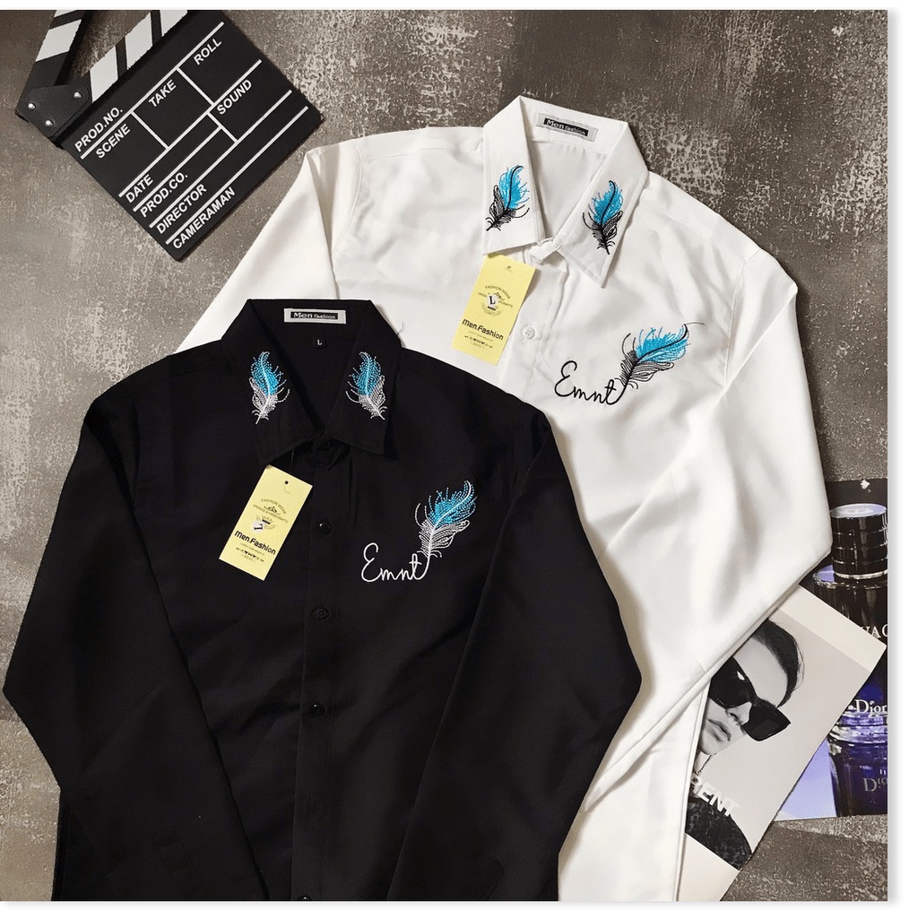 ÁO SƠ MI DÀI TAY NAM HOẠ TIẾT LÔNG VŨ CỰC ĐẸP LỊCH LÃM KOKO MI