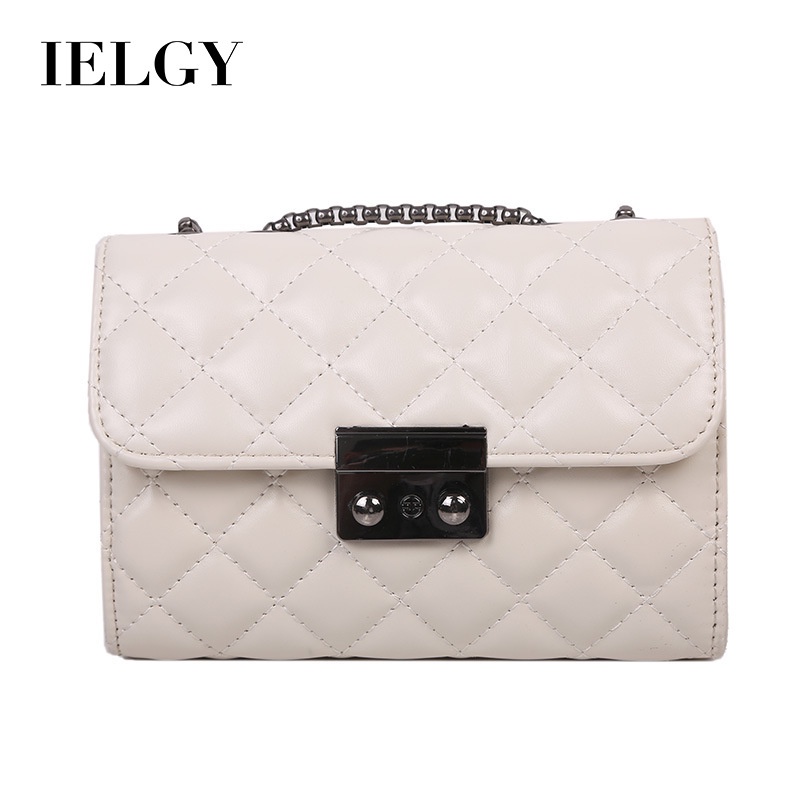 Túi đeo vai IELGY hình vuông nhỏ phối dây xích thời trang sành điệu cho nữ