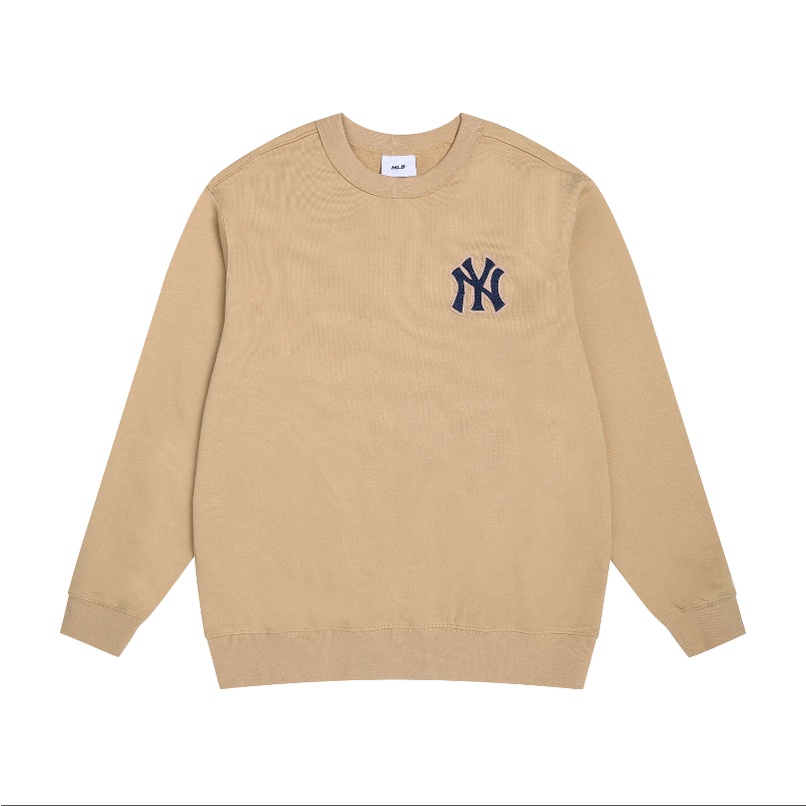 Hàng Spot! Áo Sweater Tay Dài Thêu Logo MLB Thời Trang Cho Nam Và Nữ