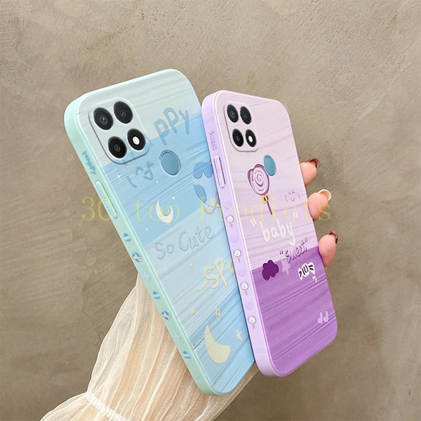 ốp lưng OPPO A15 ốp lưng OPPO A15S Điện Thoại Viền Thẳng Họa Tiết Tranh Sơn Dầu Sáng Tạo