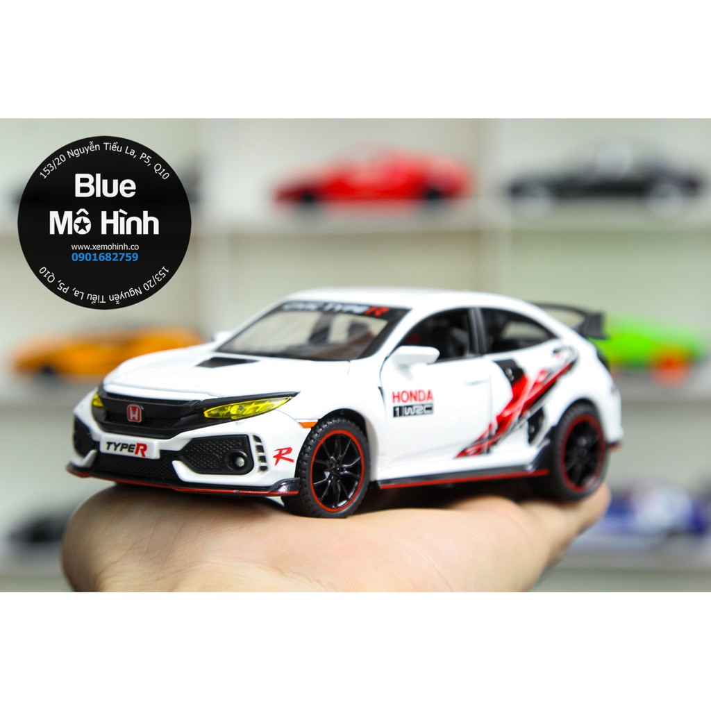 Xe mô hình Honda Civic Type R mở hết cửa tuyệt đẹp 1:32