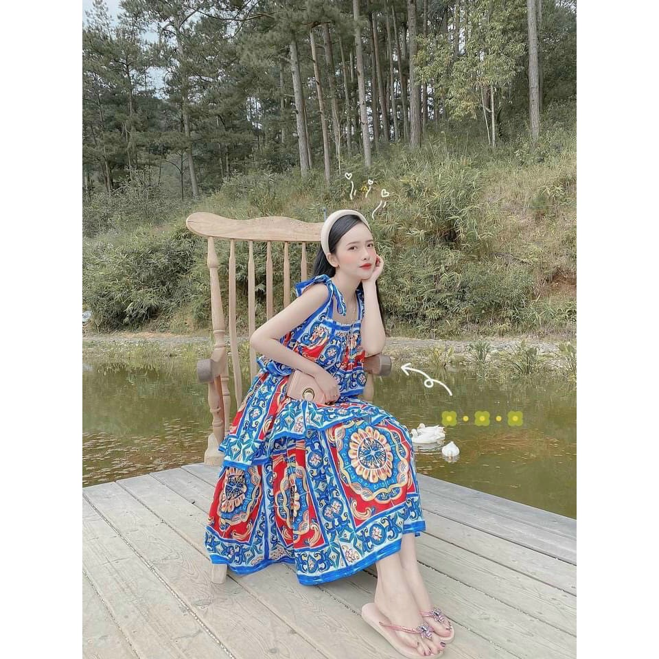 ĐẦM MAXI TẦNG THỔ CẨM (KÈM VIDEO HÌNH THẬT) | BigBuy360 - bigbuy360.vn