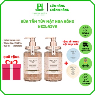 Sữa tắm trắng da, cấp ẩm trứng cá tằm Caviar [ Hàng chính hãng Weilaiya ]