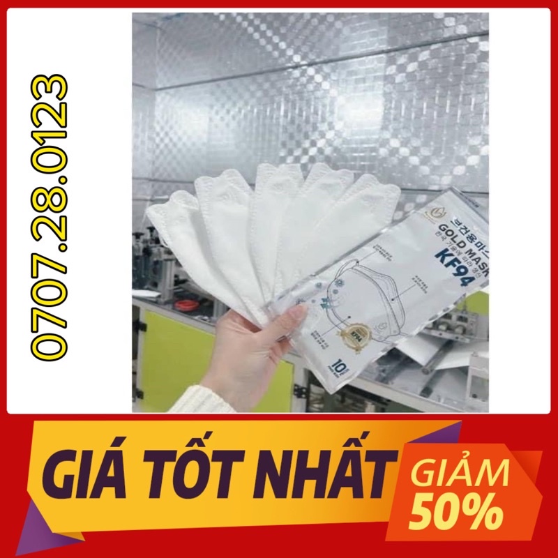 Khẩu trang KF94 GOLD MASK , Khẩu trang 4D cao cấp