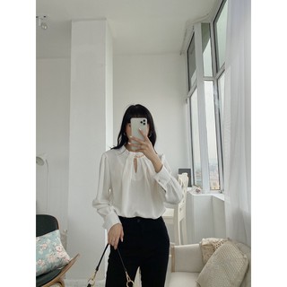 Sơ mi lụa kiểu phối xích ( ẢNH THẬT + CLIP)