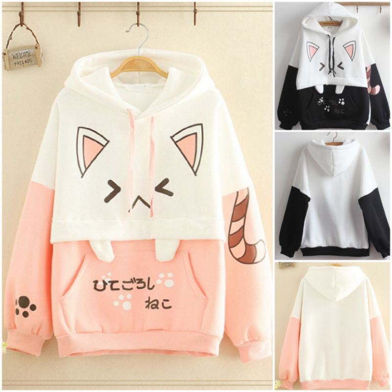 Áo Hoodie Nỉ Bông Mèo Giận Form 60kg