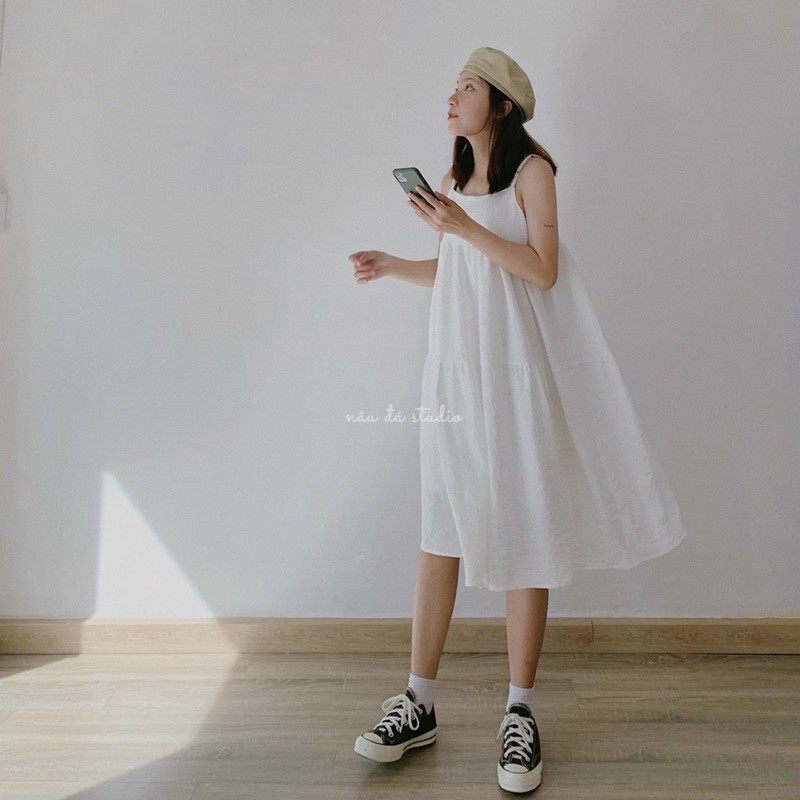 Đầm hai dây babydoll xinh 🍀